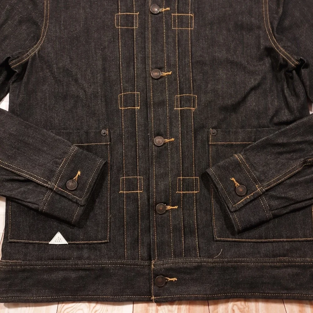 Altamont Denim‎ Jacket Jean Trucker Mens Medium Black Mrshl 3130001755